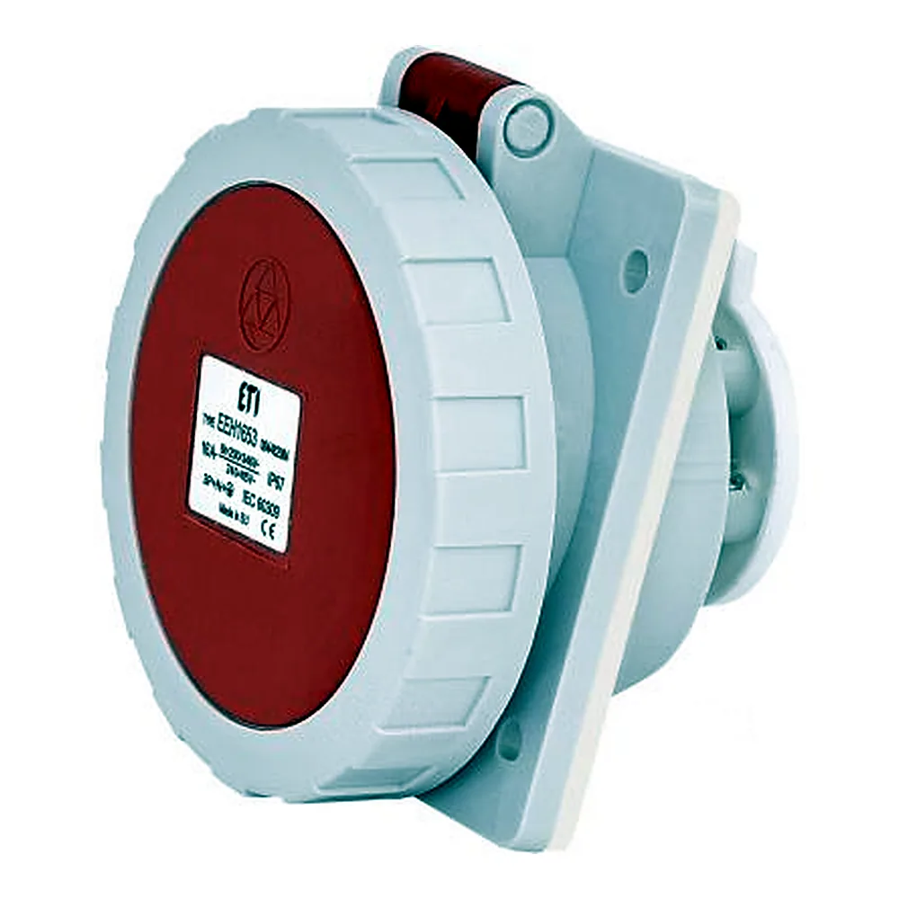 Розетка вбудована EEH-1653  IP67 (16A, 400V, 3P+N+PE), ETI