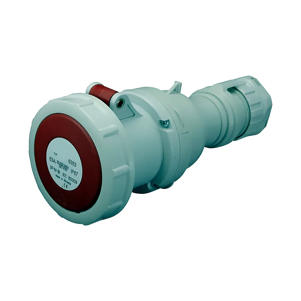 Розетка кабельна ESH-6353 IP67 63 А 400 В 3P+N+PE червона ETI 4482013