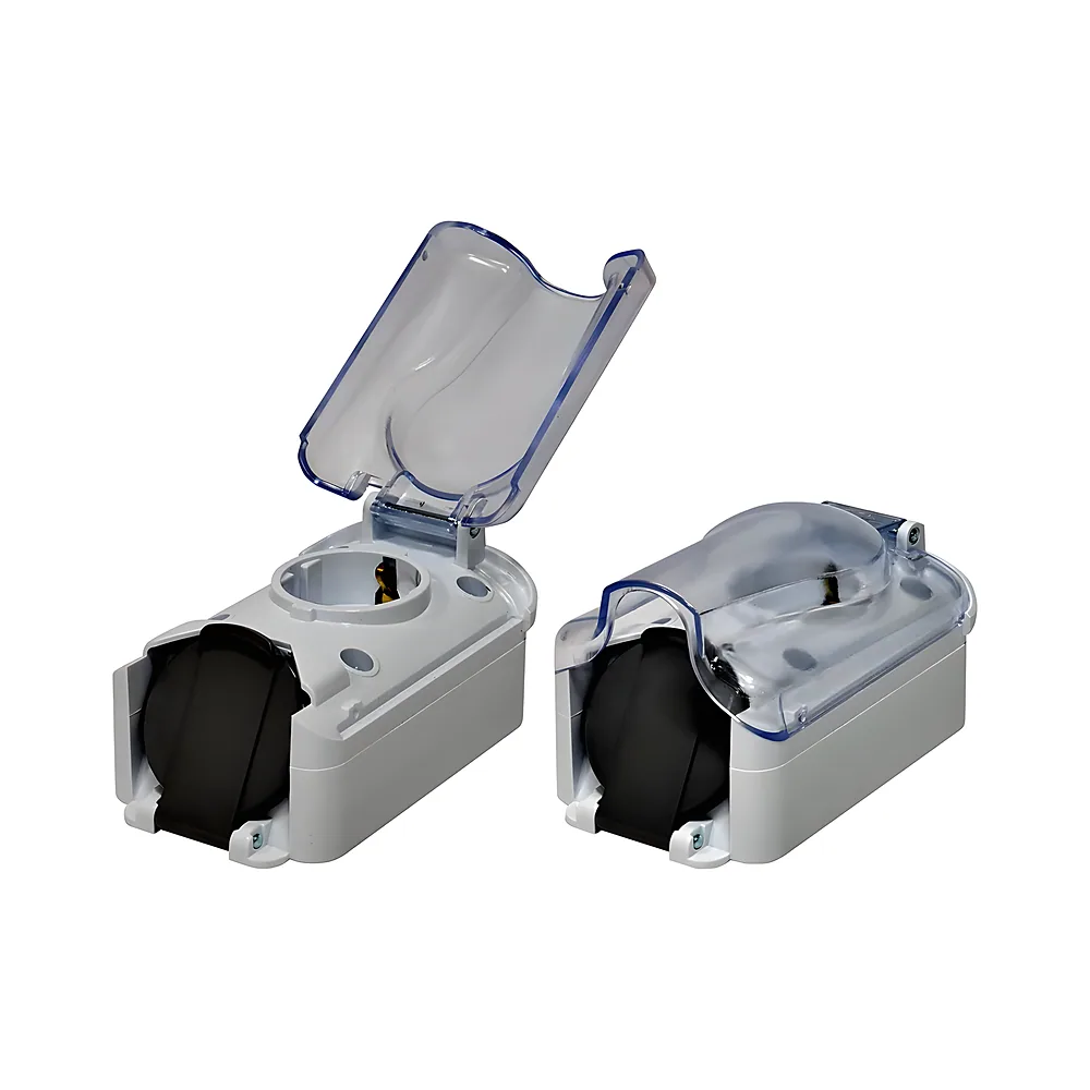 Розетка 2-постова з кришкою PRE-2PC для вилки PKB-90 Schuko IP44 16 А 250 В полікарбонат ETI 4481021