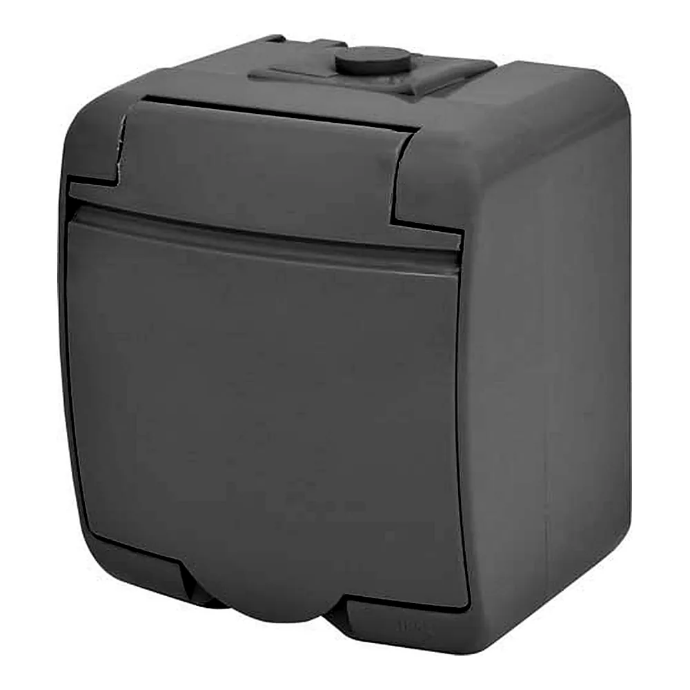 Розетка ETI Hermetics RHE-1s-SR Schuko з кришкою IP54 4668070
