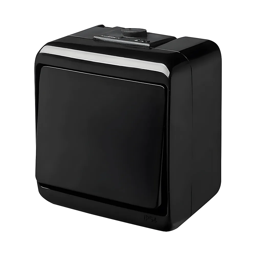 Вимикач Hermetics VHE-1-BL 1-клавішний IP54 чорний ETI 4668080