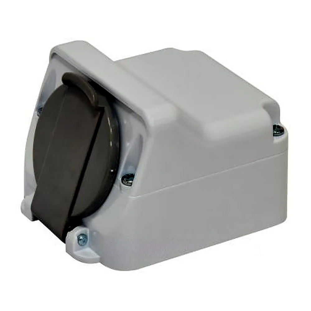 Розетка ETI Hermetics 1-на кутова Schuko 16A 250V IP44 полікарбонат 4481019