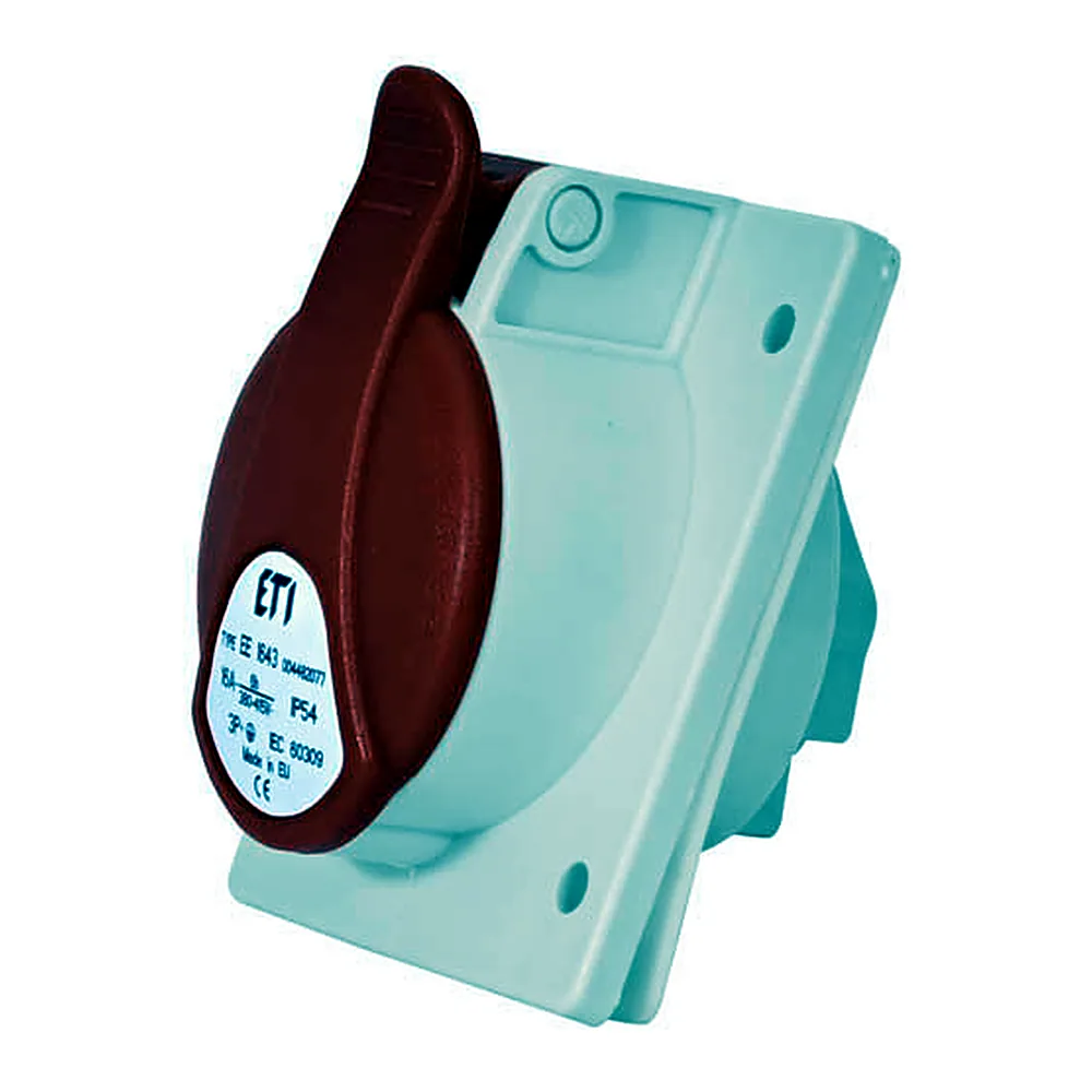 Розетка ETI EE-1643 вбудована IP54 16А 400В 3P+PE 4482077