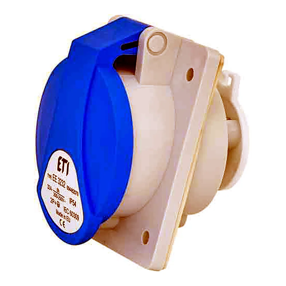 Розетка ETI EE-3232 вбудована IP54 32А 230В 2P+PE 4482079