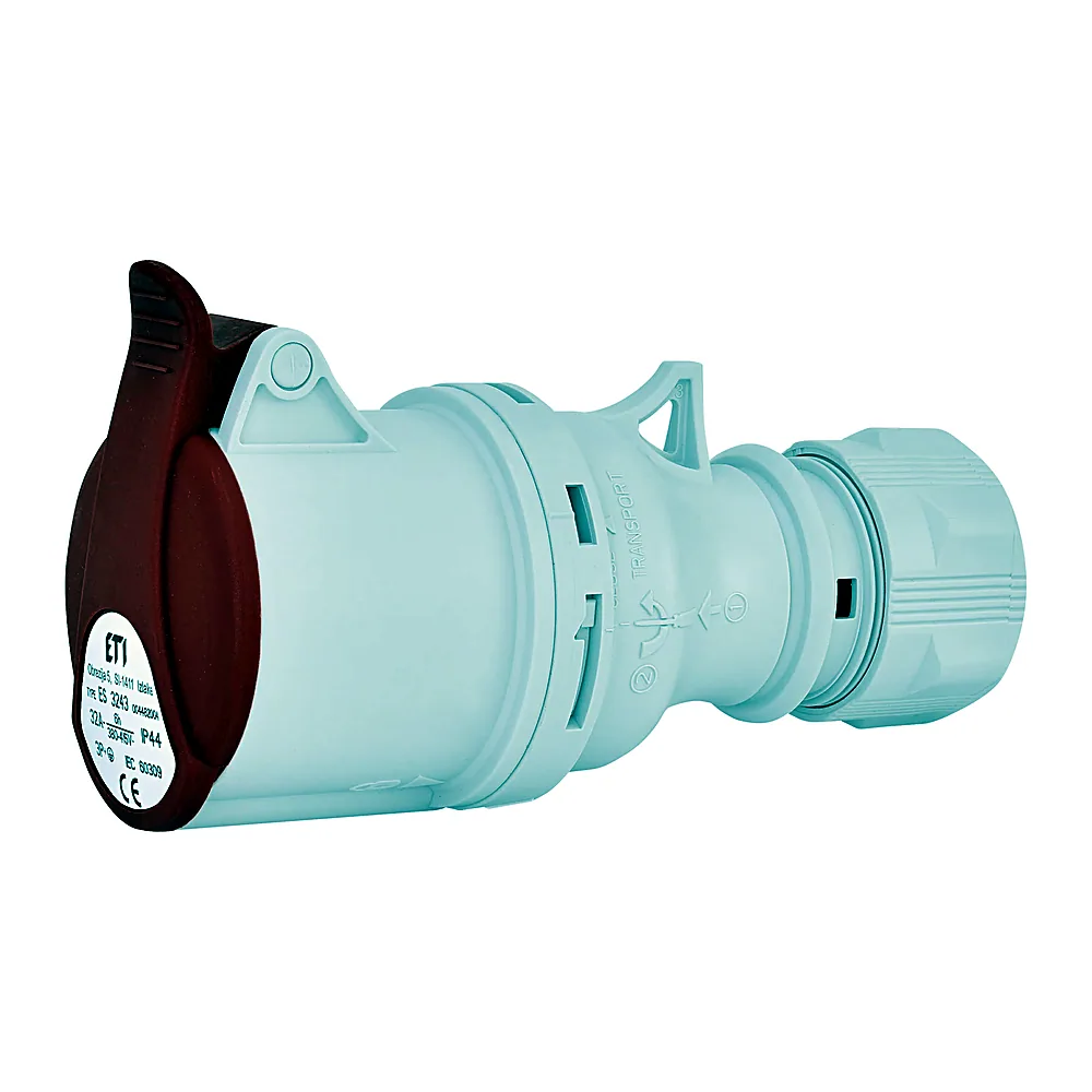 Розетка ETI ES-3243 кабельна IP44 32А 400В 3P+PE 4482004