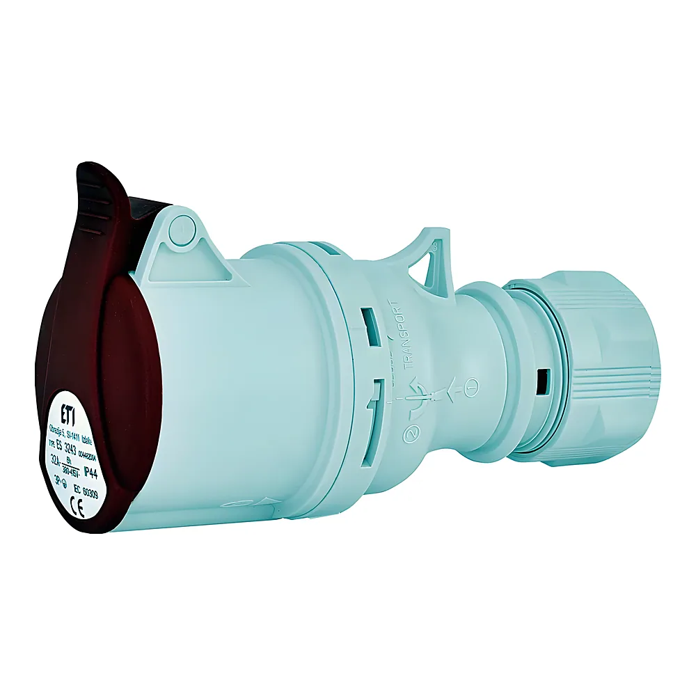 Розетка кабельна ES-3243 3P+PE 32 А 400 В IP44 ETI 4482004