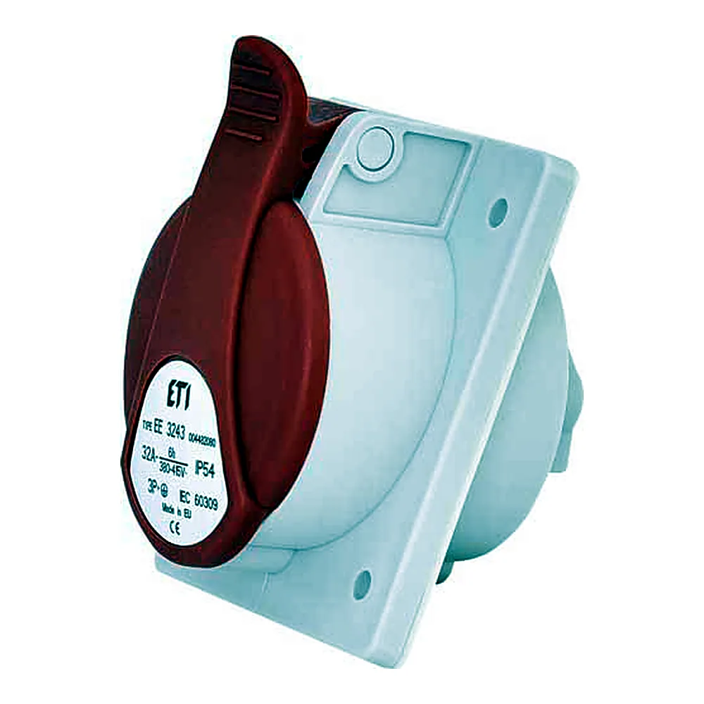 Розетка ETI вбудована EE-3243 3P+PE 400В 32А IP54 4482080