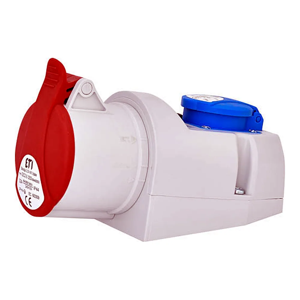 Розетка ETI комбінована EZCZ-S-3253 3P+N+PE 400В/230В IP44 4482053