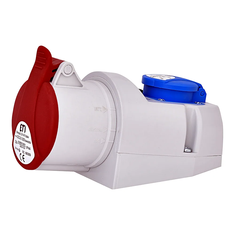 Розетка ETI комбінована EZCZ-S-3253 3P+N+PE 400В/230В IP44 4482053