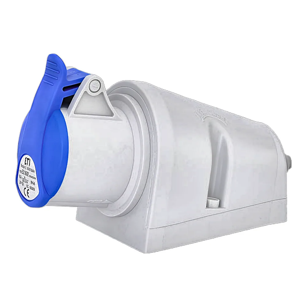 Розетка настінна EZ-1632 2P+PE 230 В 16 А IP44 синя ETI 4482034
