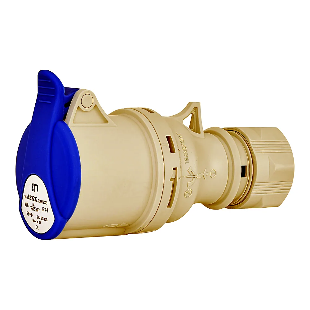 Розетка ETI кабельна ES-3232 2P+PE 230В 32А IP44 4482003