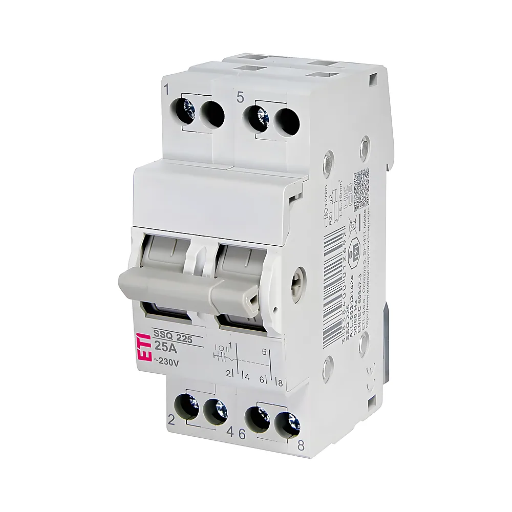 Перемикач навантаження I-0-II SSQ 225 2P 25 А ETI 2421424