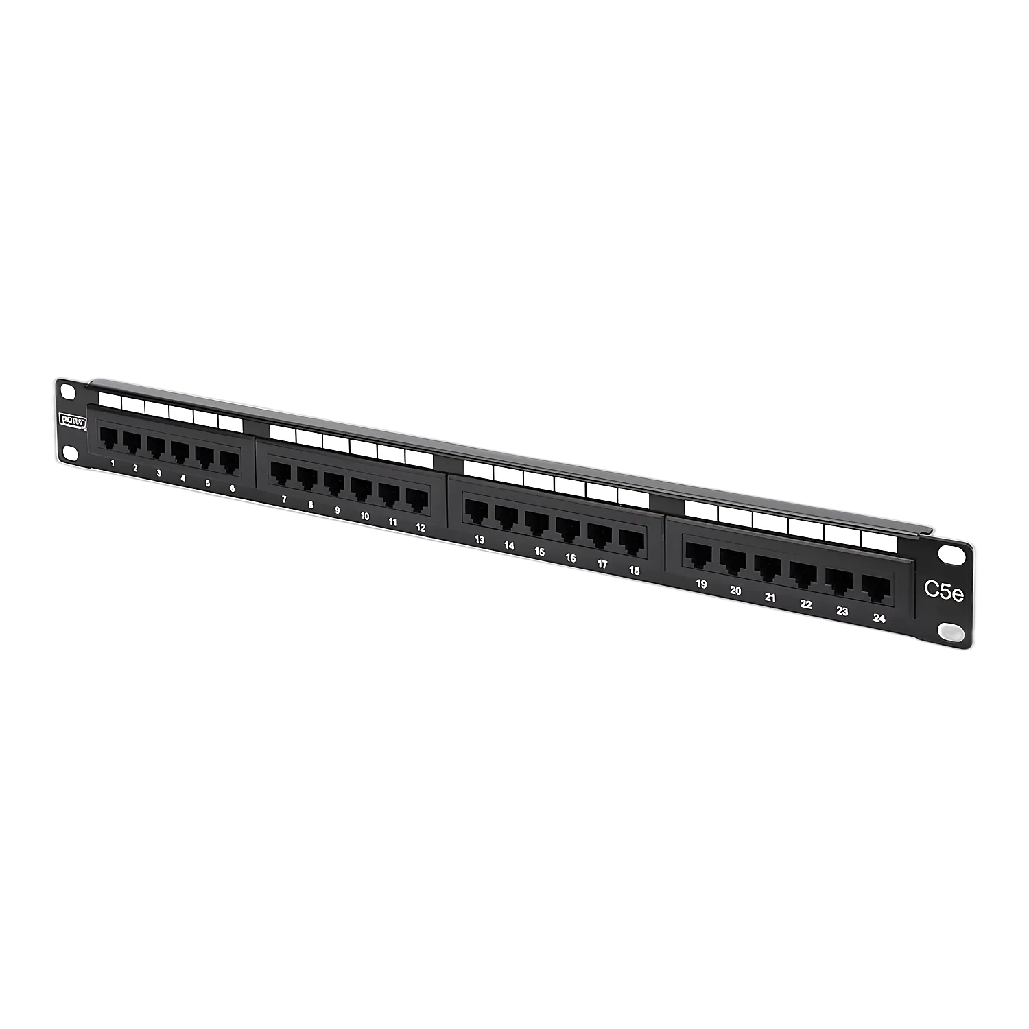 Патч-панель DIGITUS САТ 5e UTP, 19", 1U, 24 порти, зібрана
