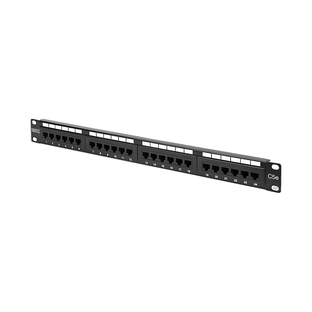 Патч-панель категорія 5e UTP 19 дюймів 1U 24 порти зібрана DIGITUS DN-91524U