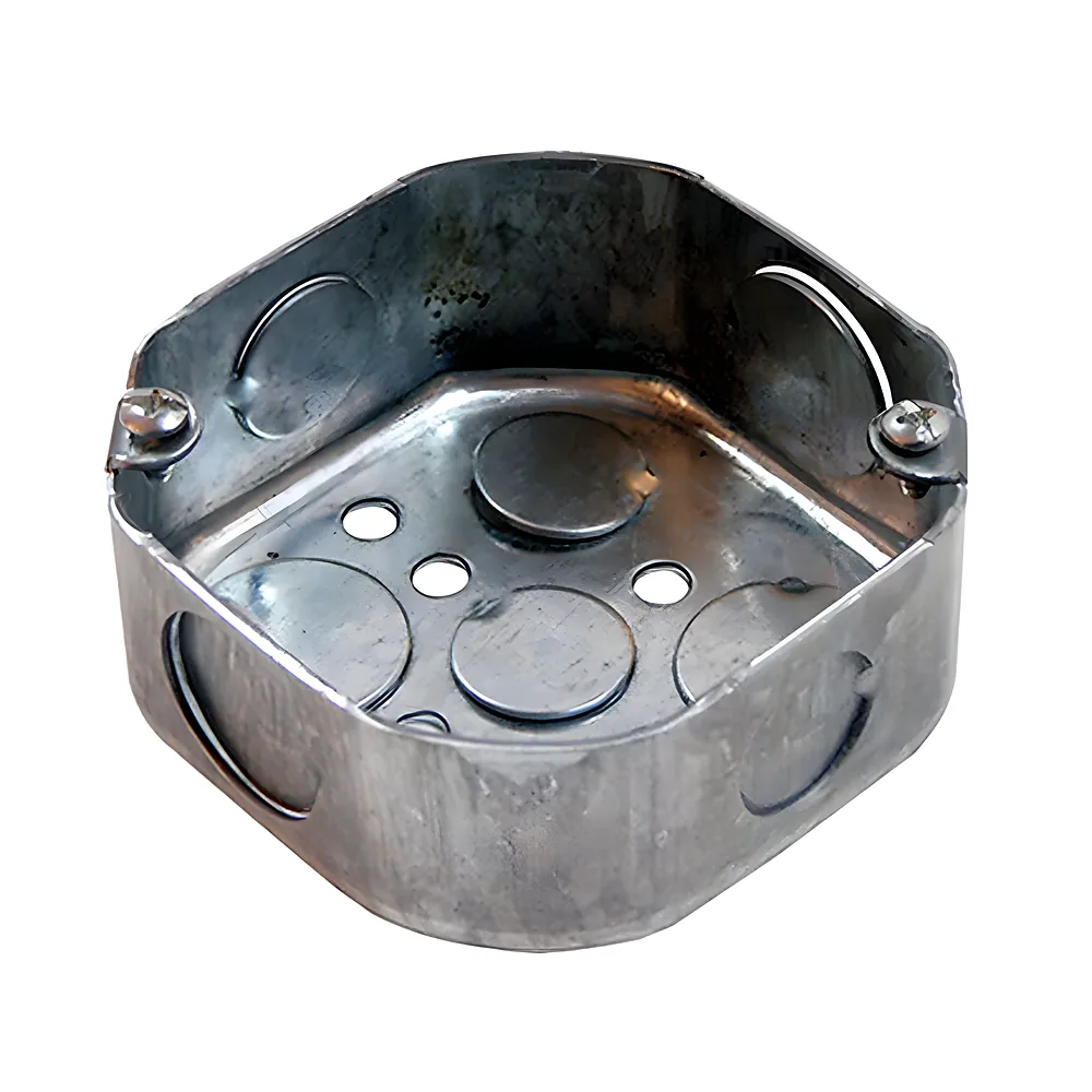Розподільча коробка e.industrial.pipe.db.octa для труб металева восьмикутна товщина стінки 1,5 мм E.NEXT i0520002