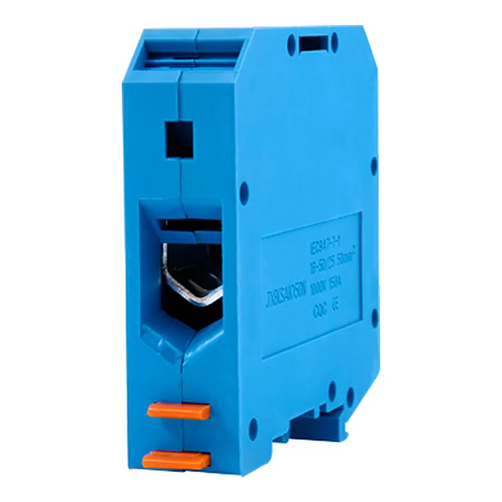 Клемна колодка E.NEXT PRO e.tc.din.pro.50.blue на DIN-рейку синя з кришкою p049025