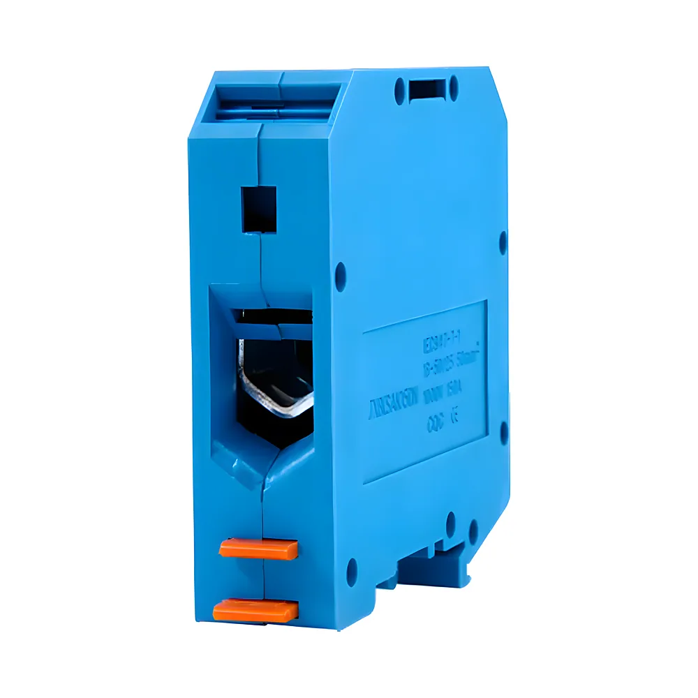 Клемна колодка e.tc.din.pro.50.blue на DIN-рейку синя з кришкою набірна E.NEXT p049025