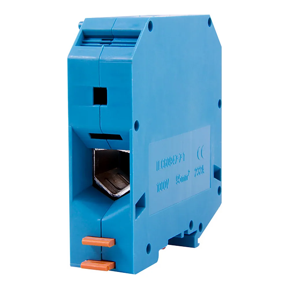 Клемна колодка E.NEXT PRO e.tc.din.pro.95.blue на DIN-рейку синя з кришкою p049028
