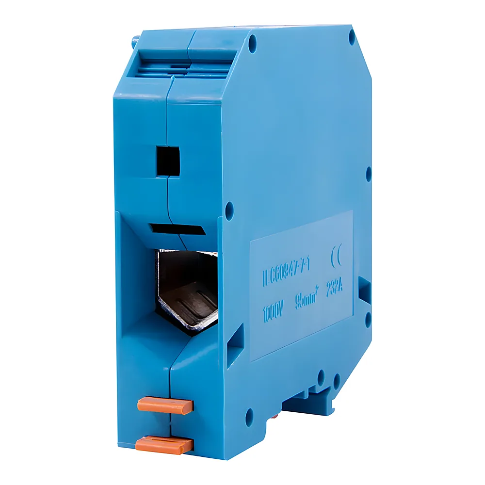 Клемна колодка e.tc.din.pro.95.blue на DIN-рейку синя з кришкою набірна E.NEXT p049028