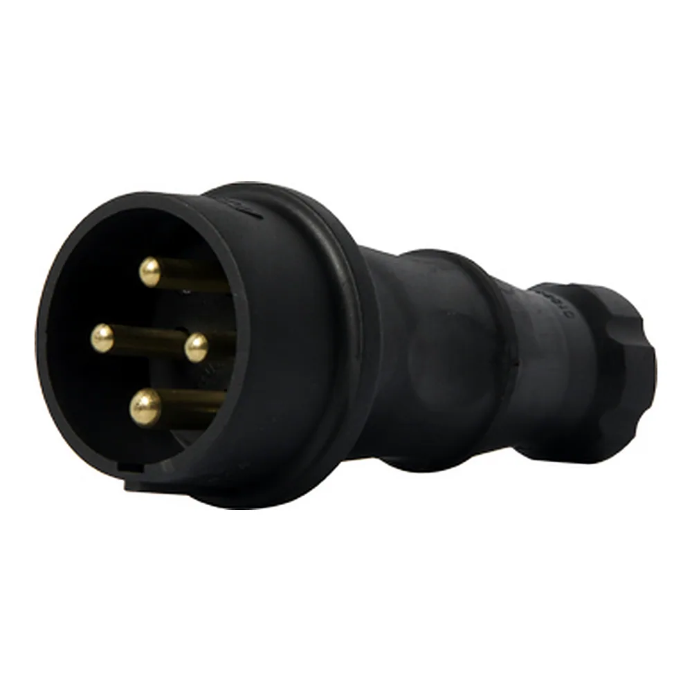 Силова вилка переносна каучукова e.plug.rubber.070.32, 4п., 32А