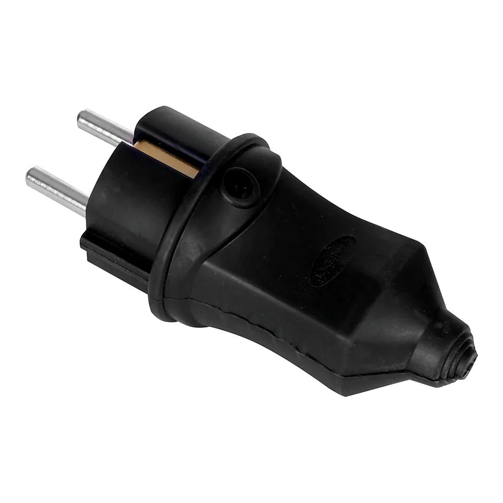 Вилка каучукова IEK e.plug.rubber.028.16 з з/к 16А пряма s9100023
