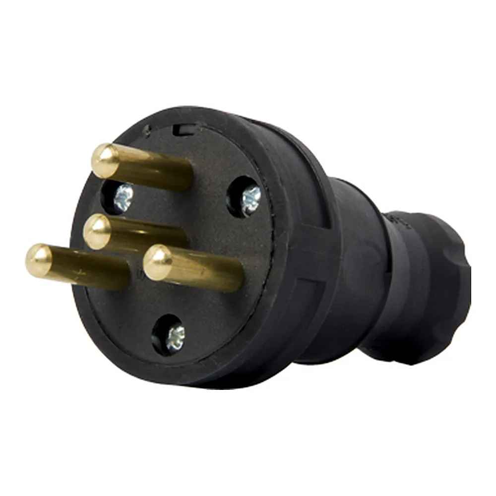 Вилка каучукова IEK e.plug.rubber.030.25 4P 25А переносна s9100028