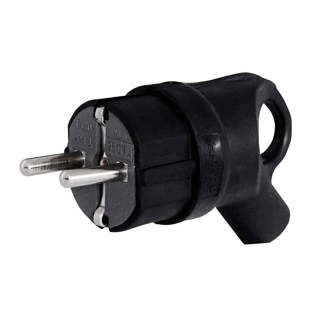 Вилка каучукова IEK e.plug.rubber.angle.027.16 з з/к 16А кутова s9100030