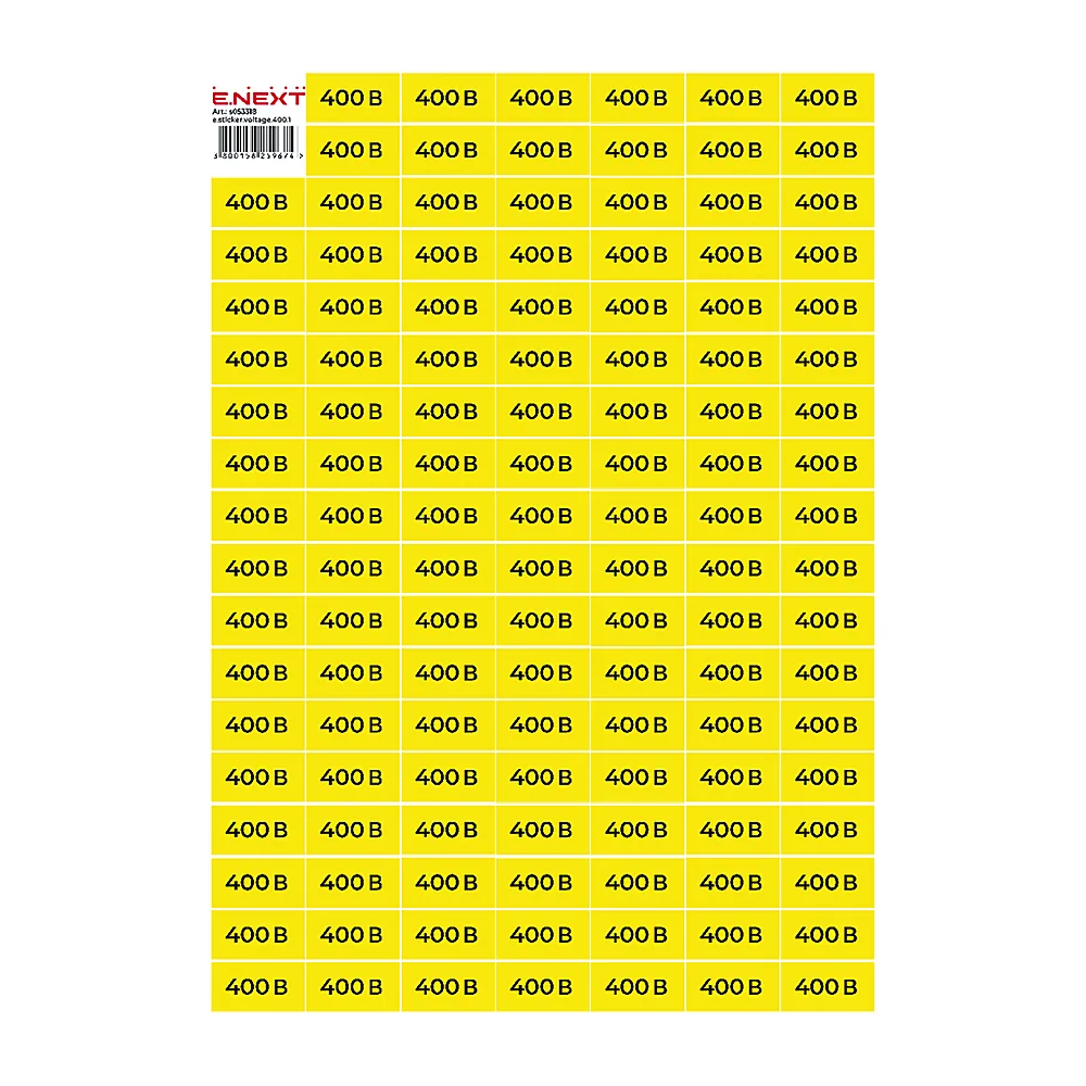 Наліпка E.NEXT 400В e.sticker.voltage.400.1 40x20 мм s053318