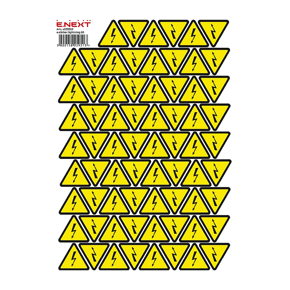 Самоклеюча наліпка E.NEXT блискавка e.sticker.lightning.50 50x50x50 мм s053302