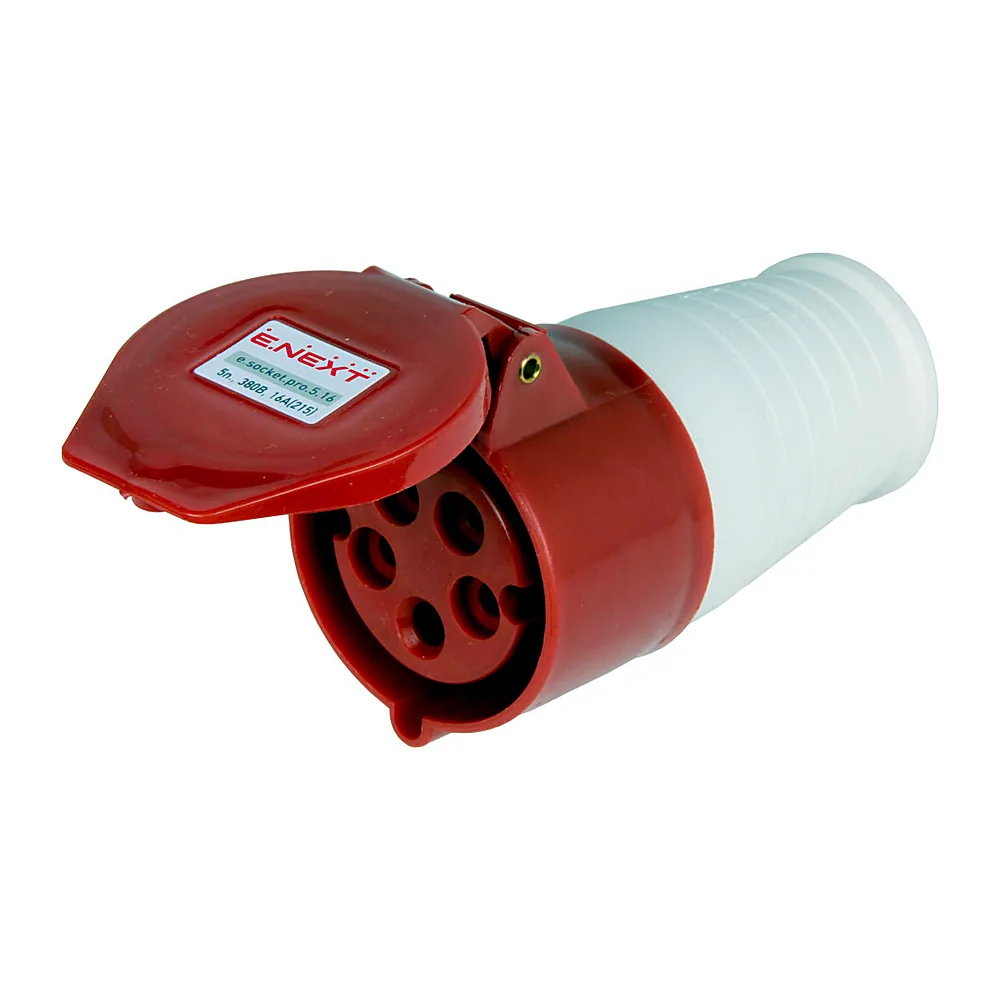 Силова розетка E.NEXT переносна PRO SOCKET 5P 380В 16А p012018