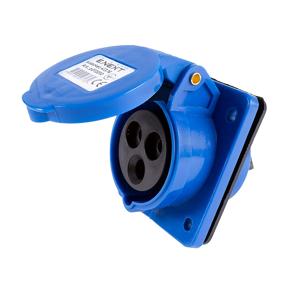 Силова розетка E.NEXT вбудована PRO SOCKET 3P 220В 16А p012010