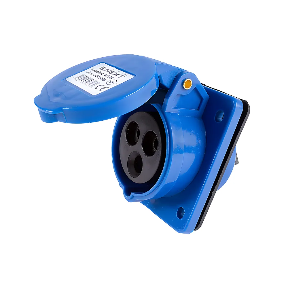 Силова розетка вбудована PRO SOCKET 3P 220 В 16 А E.NEXT p012010