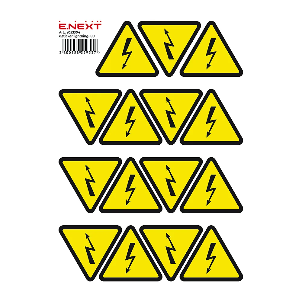 Самоклеюча наліпка E.NEXT блискавка e.sticker.lightning.100 100x100x100 мм s053304