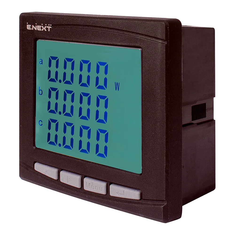 Аналізатор мережі E.NEXT e.meter.pro.96.m.lcd 96x96 мм AC 230V 5A 0-450V RS-485 p079003