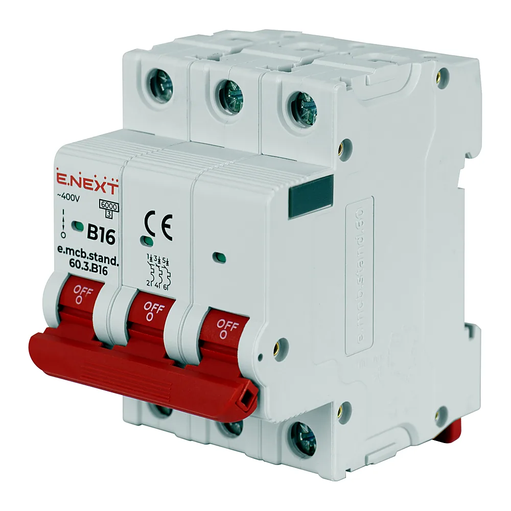 Автоматичний вимикач E.NEXT STAND e.mcb.stand.60.3.B16 3P 16A 6kA s001126