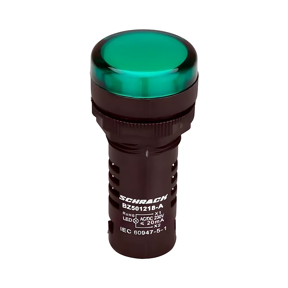 Індикатор LED зелений 230 В AC Schrack BZ501218-B