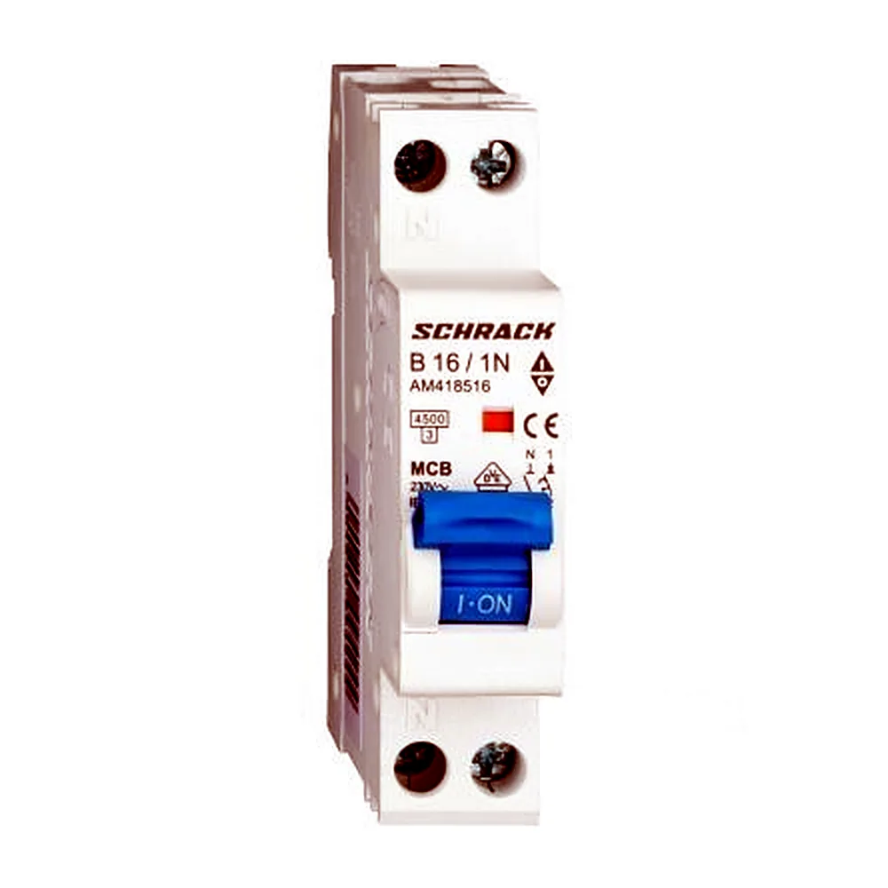 Автоматичний вимикач Schrack 1P+N B16 4.5kA AM418516--