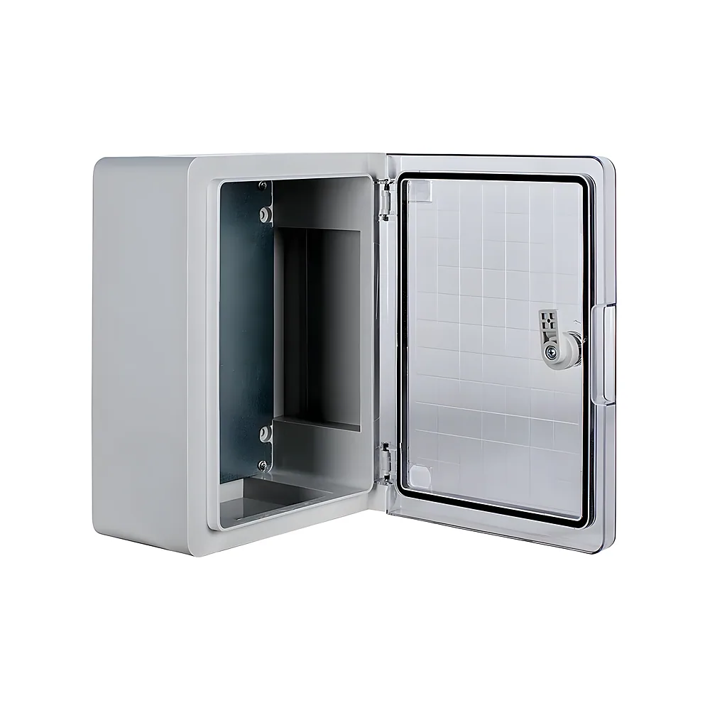 Щит з монтажною панеллю з ABS-пластику e.plbox.pro.p.33.25.14.tr 330х250х140 мм IP65 прозорими дверима E.NEXT p084202