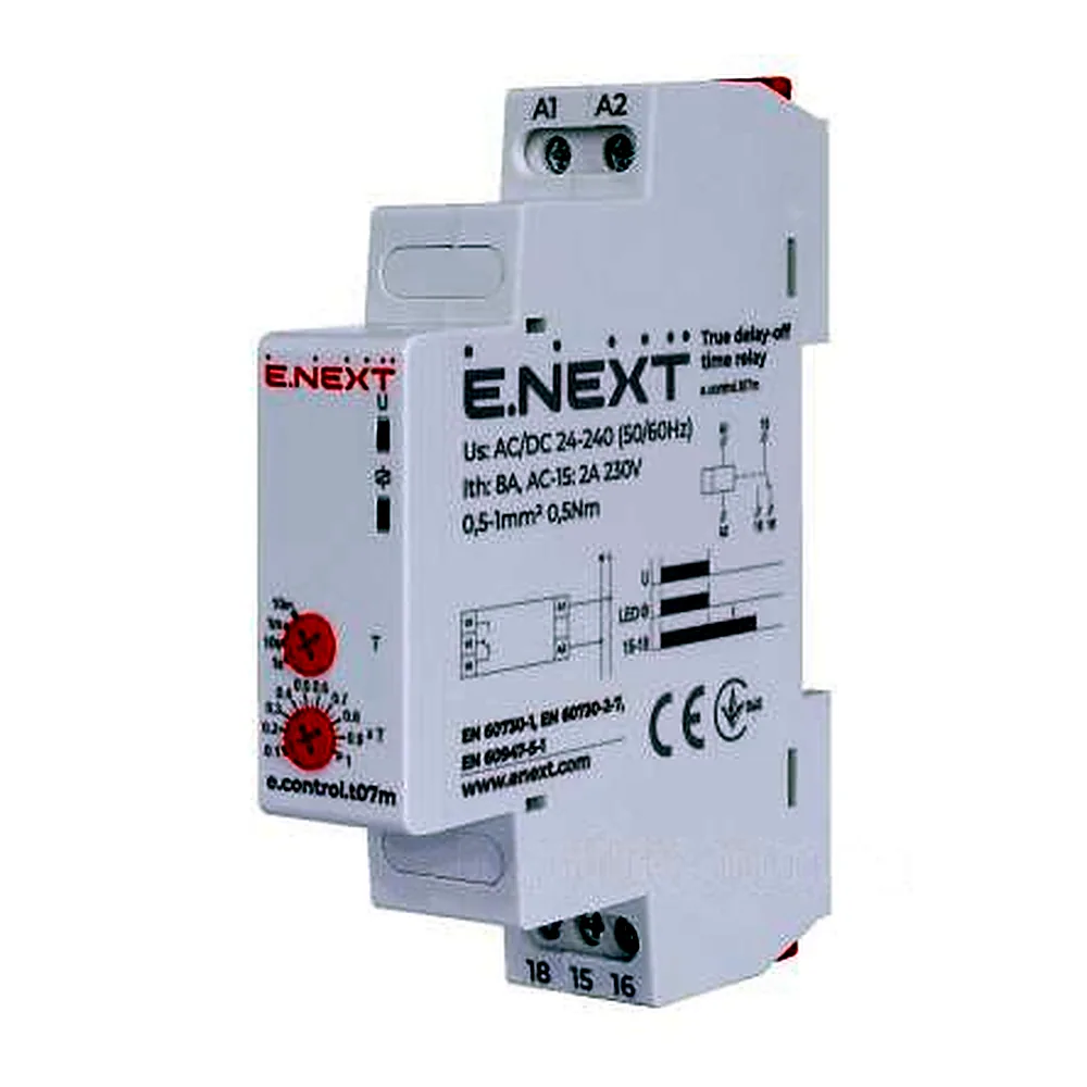 Реле часу E.NEXT e.control.t07m затримка вимкнення p0690024