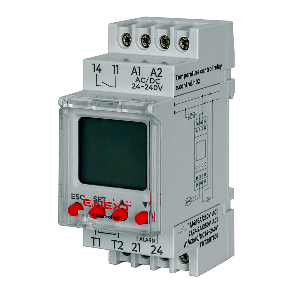 Реле контролю температури E.NEXT e.control.h02 16A AC/DC 24-240V -25…+130°C i0310017