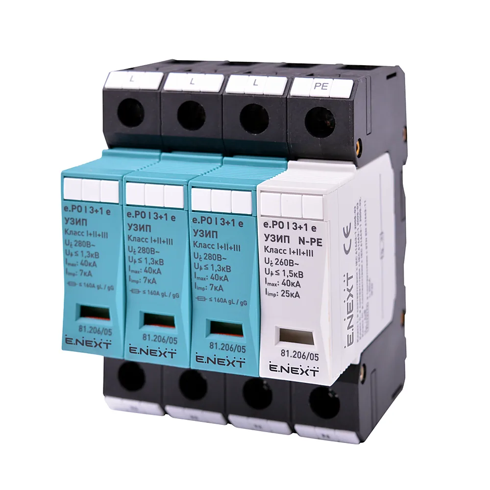 ПЗІП E.NEXT e.PO I 3+1 e 280V/7kA клас I+II+III 3 полюса + N-PE моноблок 81.206/05