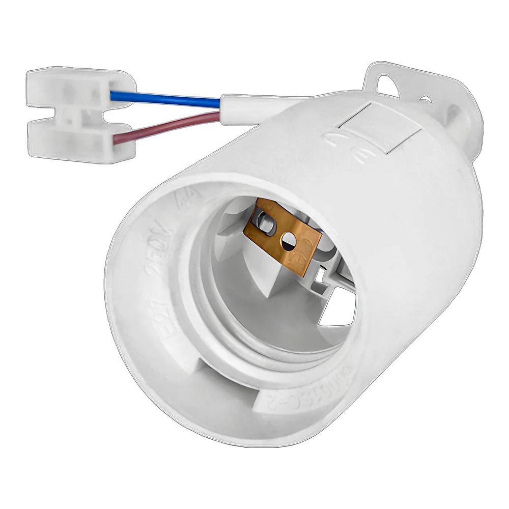 Патрон e.lamp E27 пластиковий підвісний з кабелем 15 см білий E.NEXT s9100057