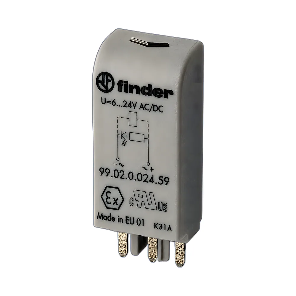 Модуль індикації 6-24 В AC/DC LED +A1 зелений Finder 9902002459