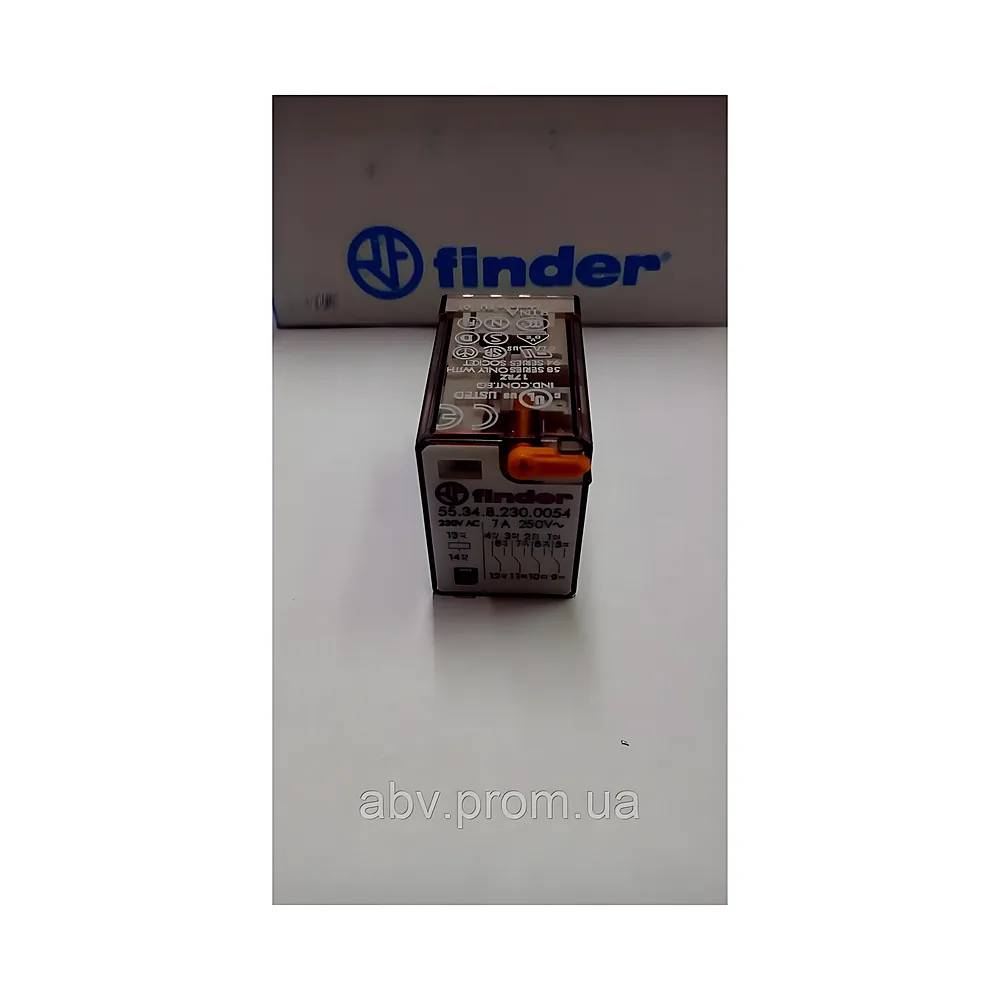 Проміжне реле 553482300054 4CO 7 А 230 В AC AgNi кнопка тест індикатор LED S94 RT I Finder