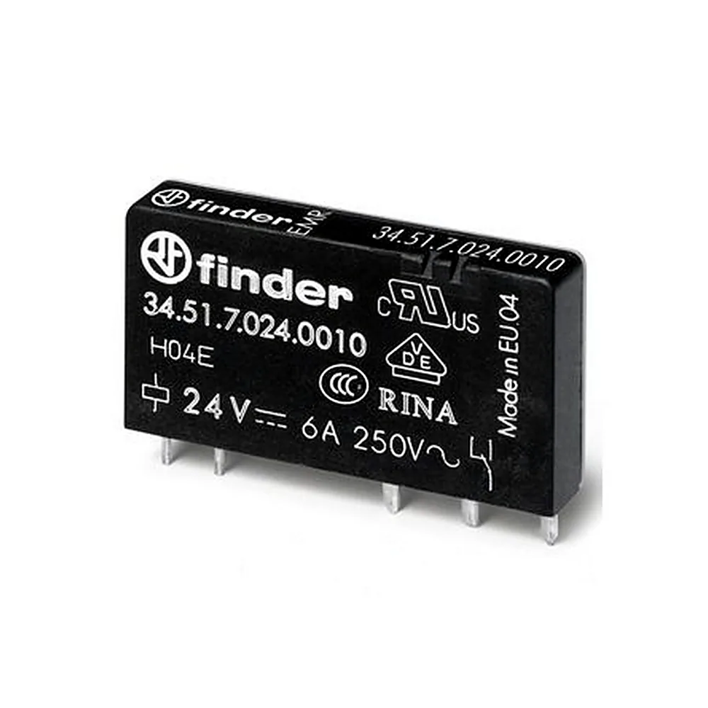 Реле Finder 345170240010 1CO 6A 24V DC AgNi S93 RT II