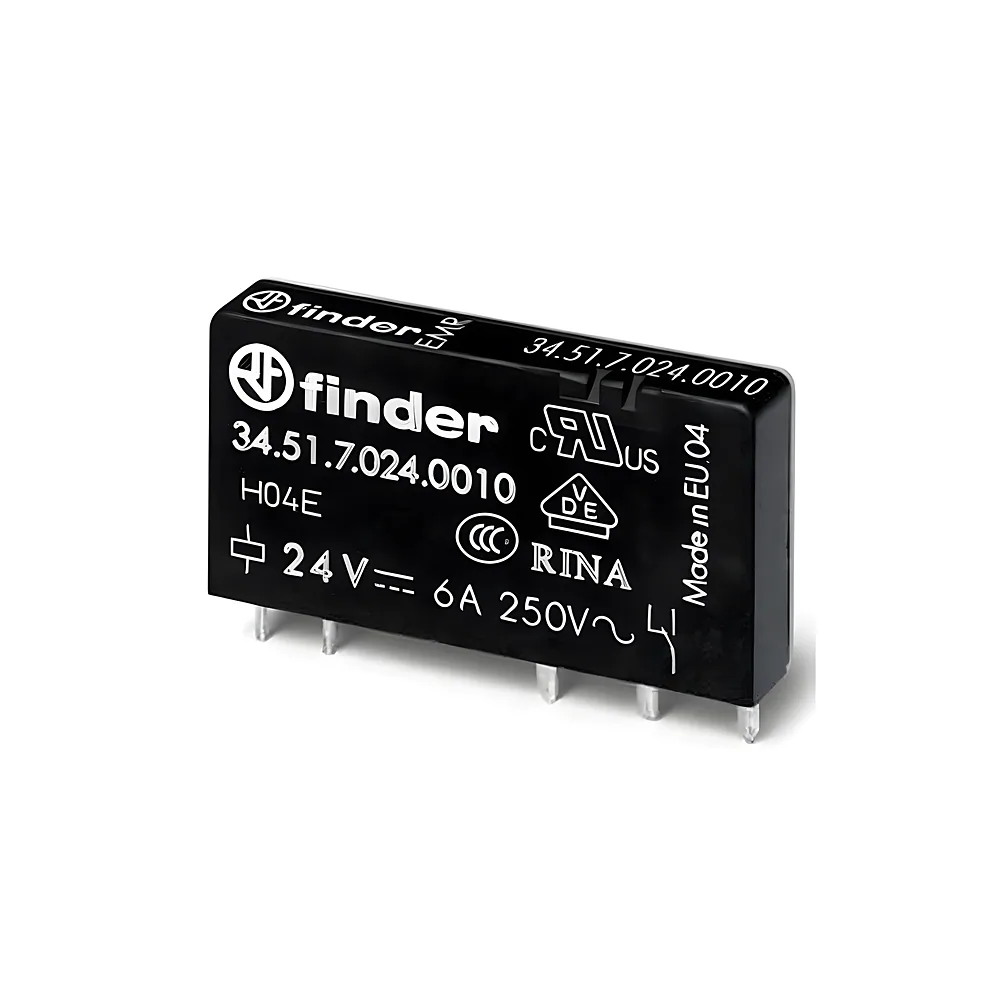Проміжне реле 345170240010 1CO 6 А 24 В DC AgNi S93 RT II Finder