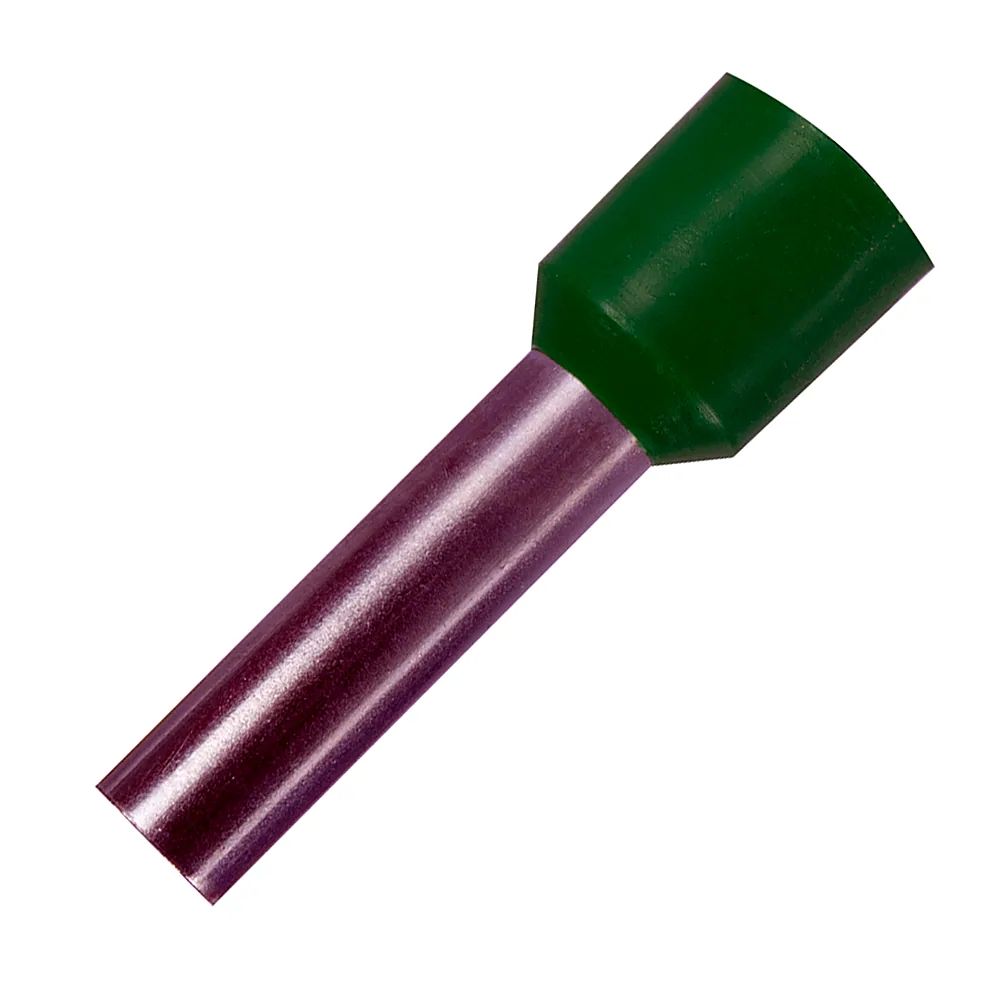 Ізольований наконечник втулковий e.terminal.stand.e10-18.green 10,0 кв.мм, зелений, 100шт