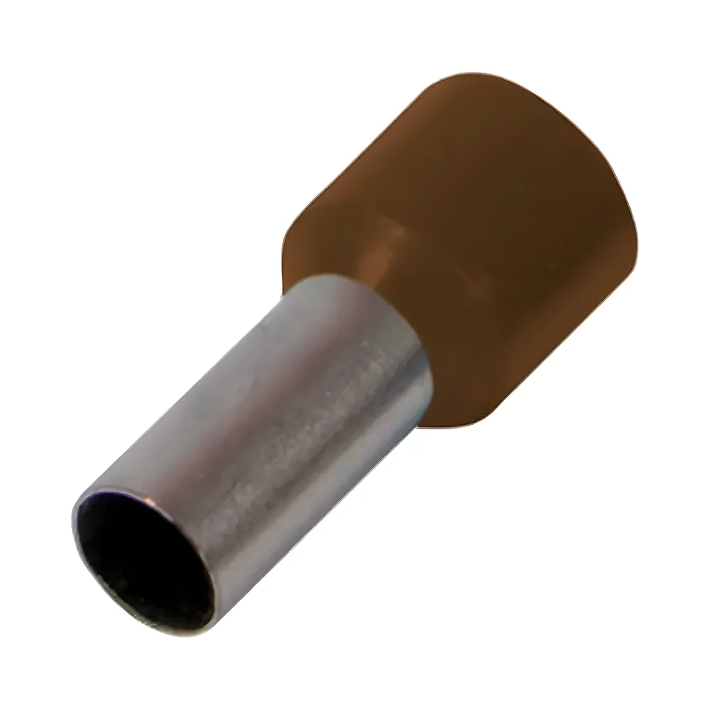 Трубчастий наконечник ізольований e.terminal.stand.e10-12.brown 10 мм² коричневий (100 шт) E.NEXT s3036051