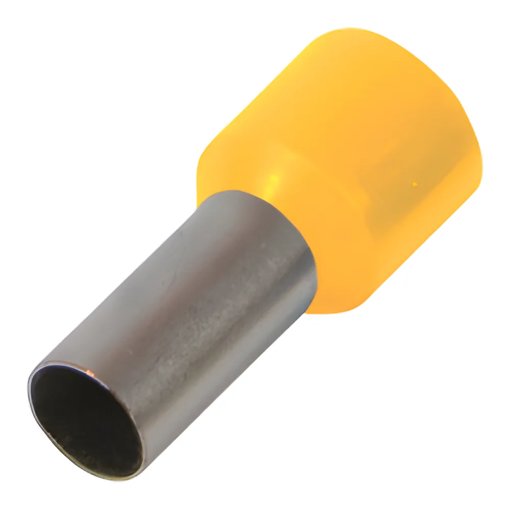 Трубчастий наконечник ізольований e.terminal.stand.e10-12.yellow 10 мм² жовтий (100 шт) E.NEXT s3036044