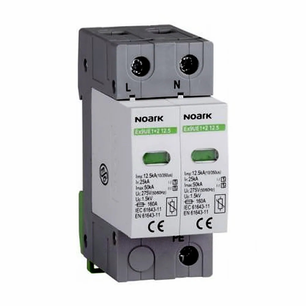 Обмежувач перенапруги Noark Ex9UE1+2 12.5 2P 275 клас 1+2 B+C Iimp=12,5kA Uc=275VAC 103336